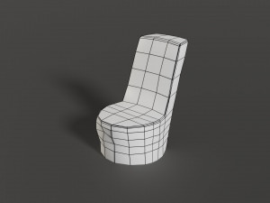 stone chair 3D मॉडल