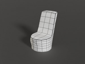 stone chair 3D मॉडल