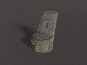 stone chair 3D मॉडल