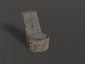 stone chair 3D मॉडल