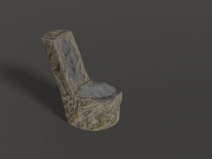 stone chair 3D मॉडल