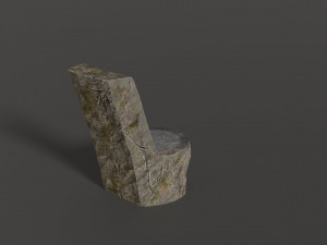stone chair 3D मॉडल