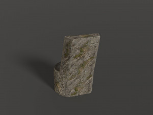 stone chair 3D मॉडल