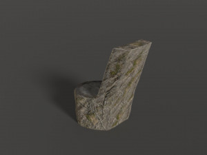 stone chair 3D मॉडल