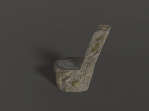 stone chair 3D मॉडल
