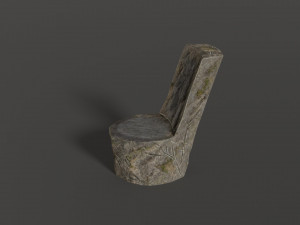 stone chair 3D मॉडल