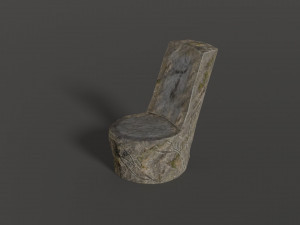 stone chair 3D मॉडल