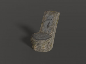 stone chair 3D मॉडल