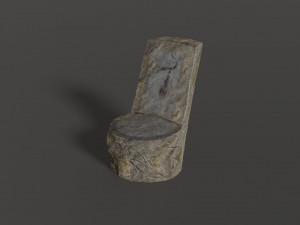 stone chair 3D मॉडल