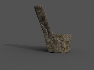 stone chair 3D मॉडल