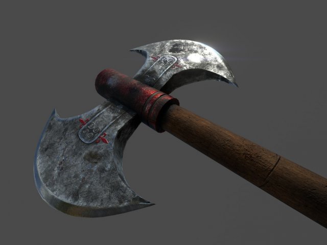 ancient axe 3D Model .c4d .max .obj .3ds .fbx .stl .blend 