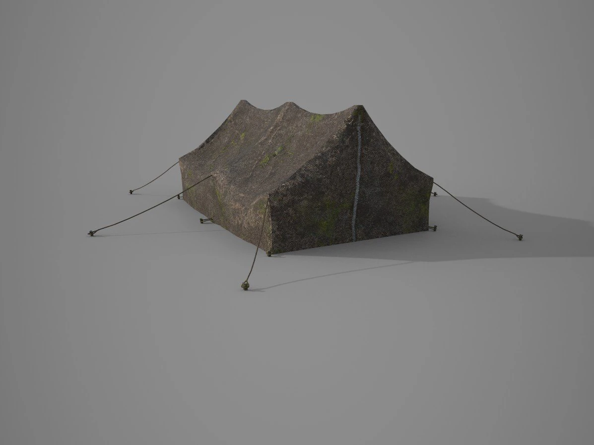 camp tent 3D Model .c4d .max .obj .3ds .fbx .stl .blend