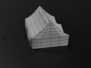 camp tent Model 3D