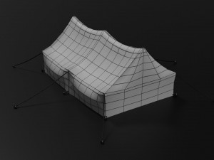 camp tent Model 3D