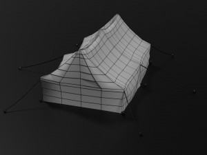 camp tent Model 3D