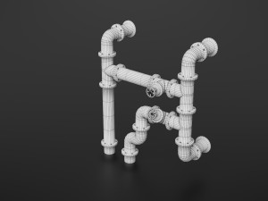 old pipes Model 3D