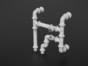 old pipes Model 3D