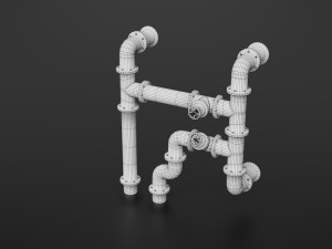old pipes Model 3D