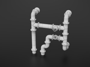 old pipes Model 3D