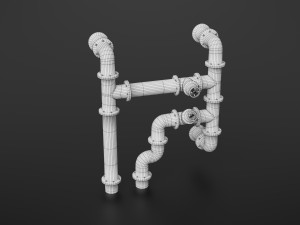 old pipes Model 3D
