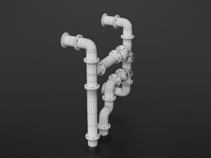 old pipes Model 3D