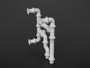 old pipes Model 3D