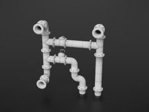 old pipes Model 3D