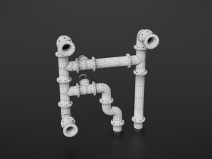 old pipes Model 3D