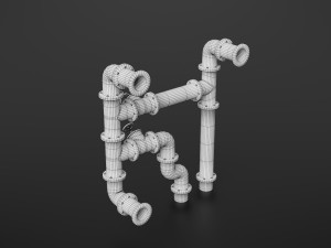 old pipes Model 3D
