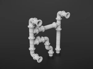 old pipes 3D Model