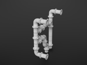 old pipes Model 3D