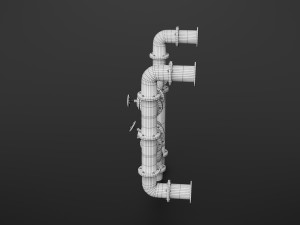 old pipes Model 3D