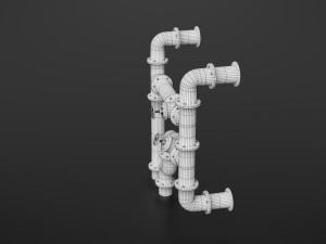 old pipes Model 3D