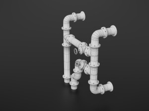 old pipes Model 3D