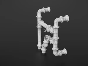 old pipes 3D Model