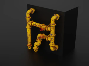 old pipes 3D Model