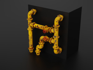 old pipes Model 3D