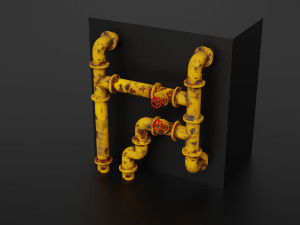old pipes Model 3D