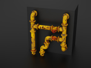 old pipes Model 3D
