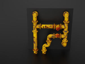 old pipes Model 3D