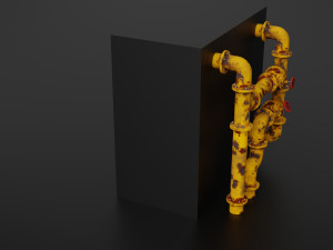 old pipes Model 3D