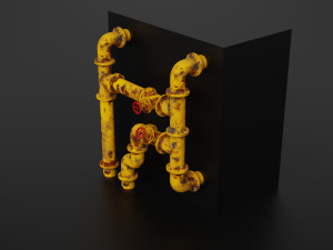 old pipes Model 3D