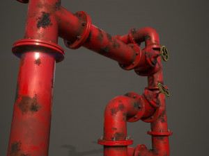 old pipes 3D मॉडल