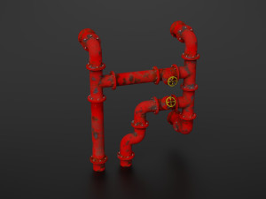 old pipes 3D मॉडल