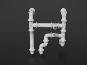 old pipes 3D Model