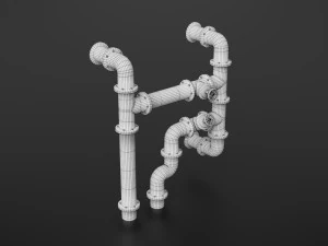 old pipes 3D Model