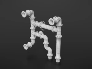 old pipes 3D Model