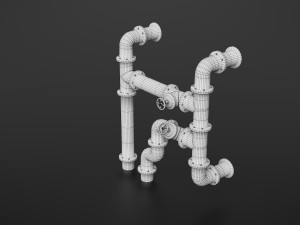 old pipes Model 3D