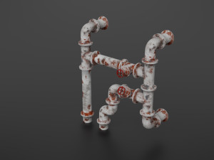 old pipes Model 3D