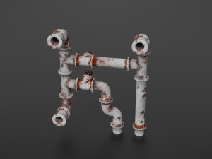 old pipes Model 3D